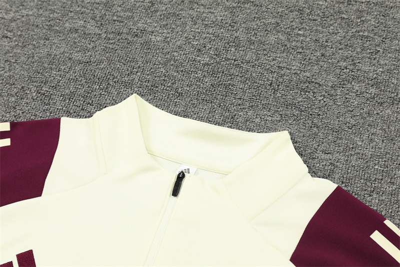 24-25 Bayern Munich White Training Suit/24-25拜仁半拉训练服