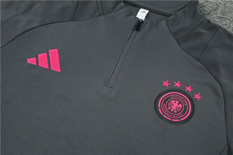 2024 Germany Dark gray Training Suit/2024德国半拉训练服