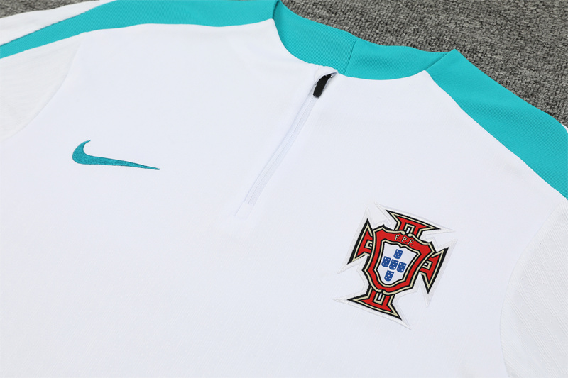 2024 Portugal White Player Version Training Suit/2024葡萄牙半拉训练服,球员版