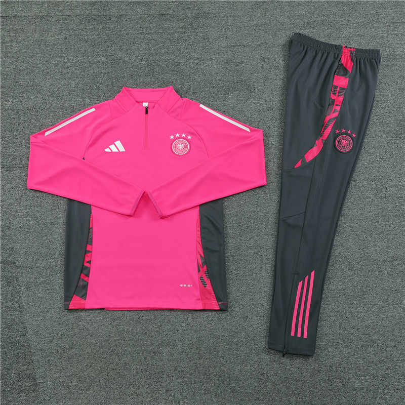 2024 Germany Pink Training Suit/2024德国粉色半拉训练服
