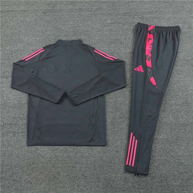 2024 Germany Dark gray Training Suit/2024德国半拉训练服