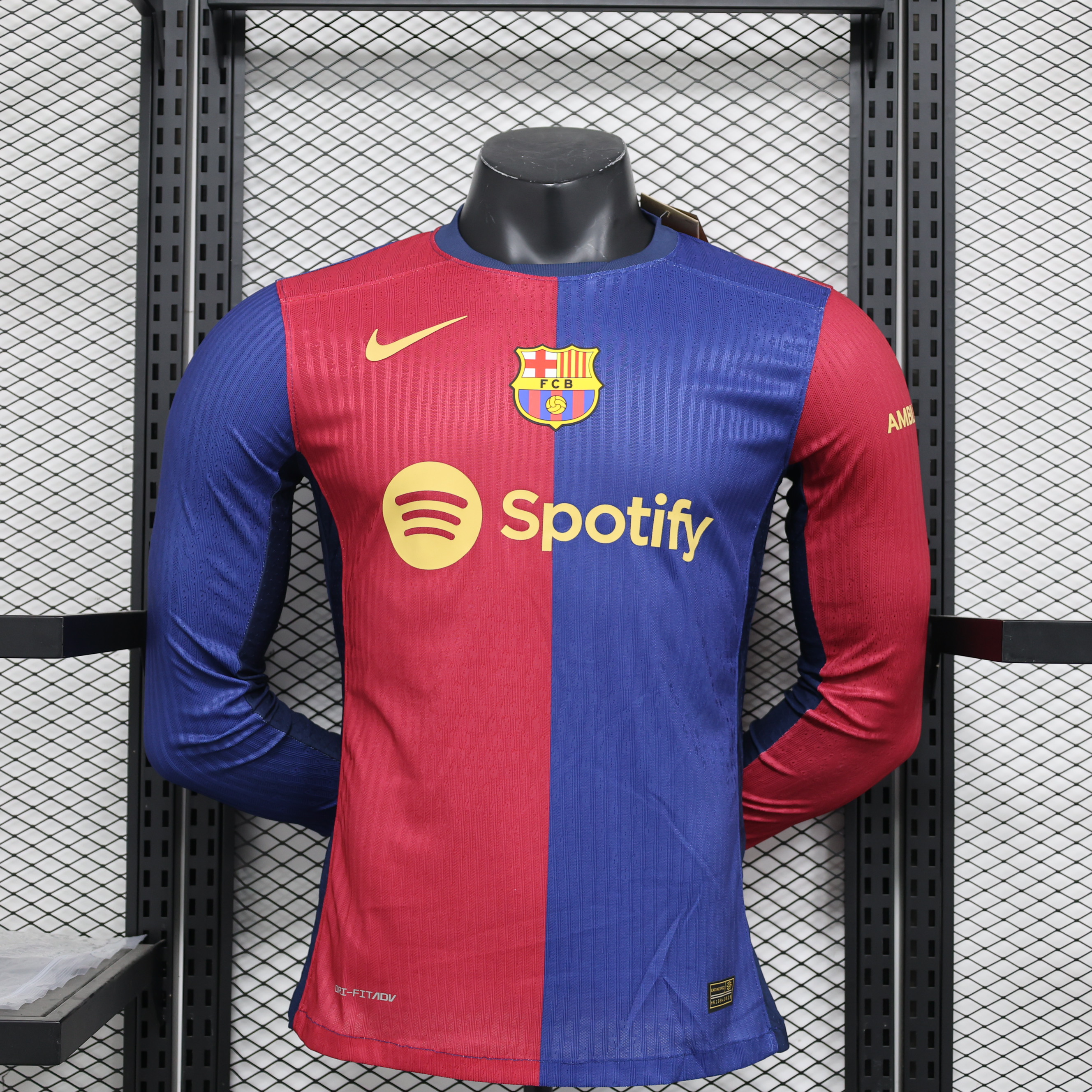24-25 Barcelona Home Long Sleeve Player Version Jersey/ 24-25巴萨主场球员版长袖