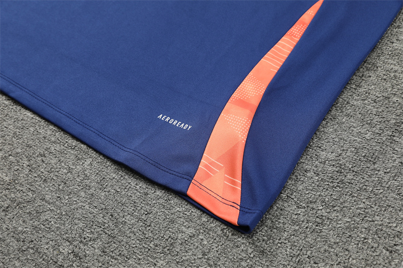 24-25 Manchester United Blue Training Suit/ 24-25 曼联蓝色半拉训练服