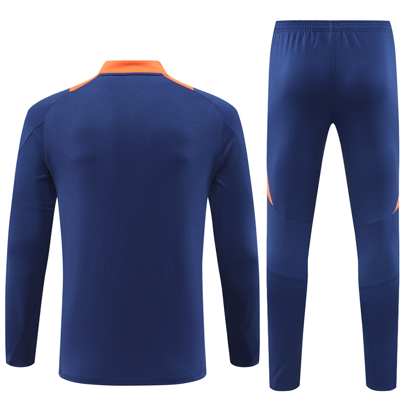 24-25 Manchester United Blue Training Suit/ 24-25 曼联蓝色半拉训练服