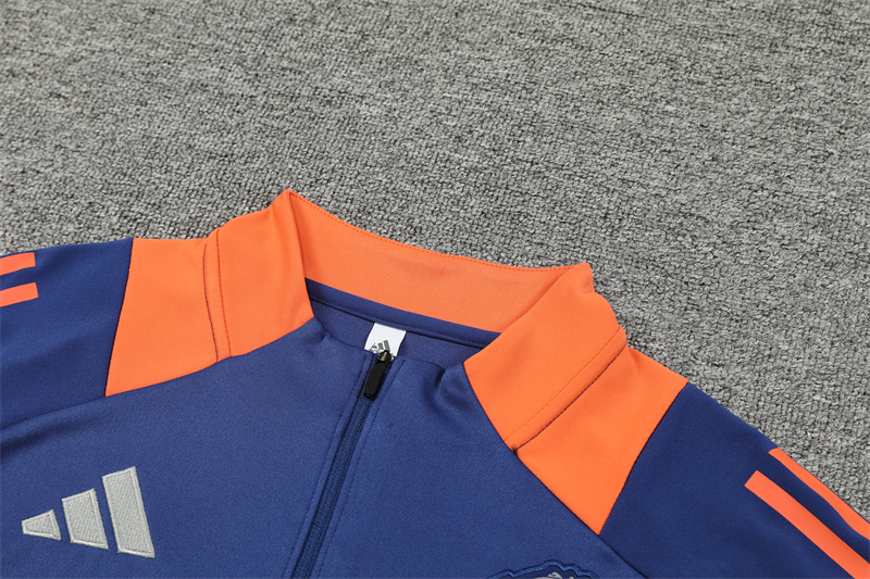 24-25 Manchester United Blue Training Suit/ 24-25 曼联蓝色半拉训练服