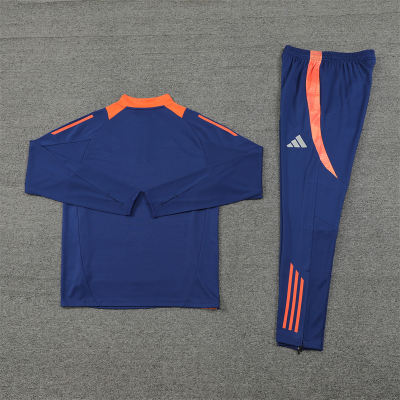 24-25 Manchester United Blue Training Suit/ 24-25 曼联蓝色半拉训练服