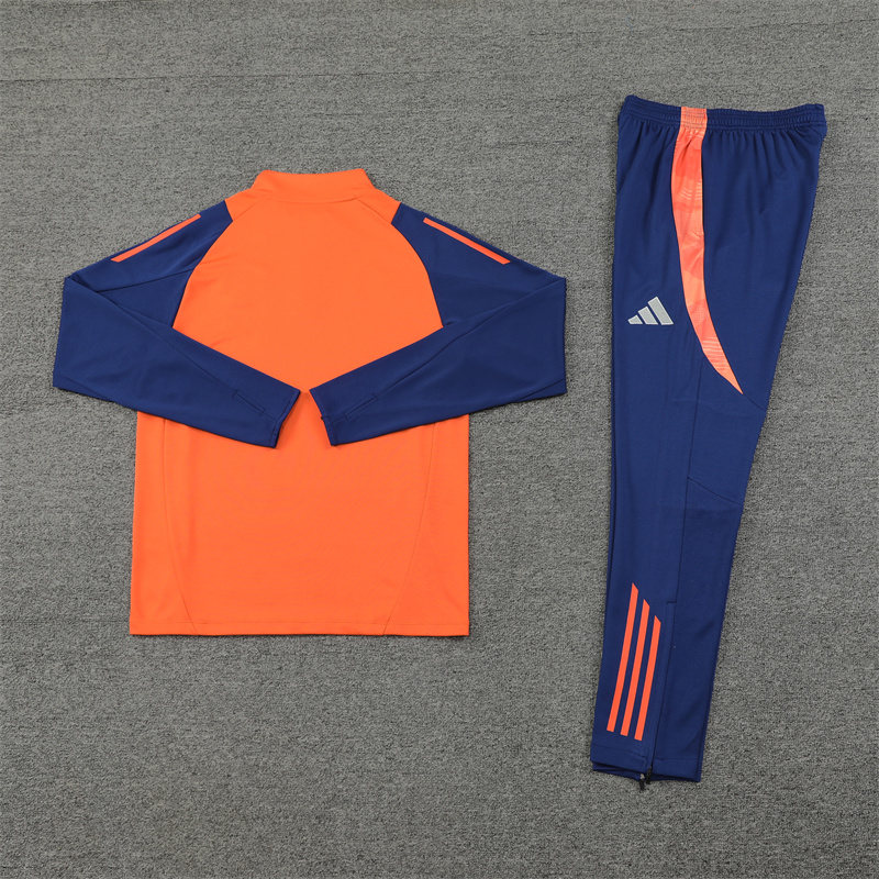 24-25 Manchester United Orange Training Suit/ 24-25 曼联橙色半拉训练服