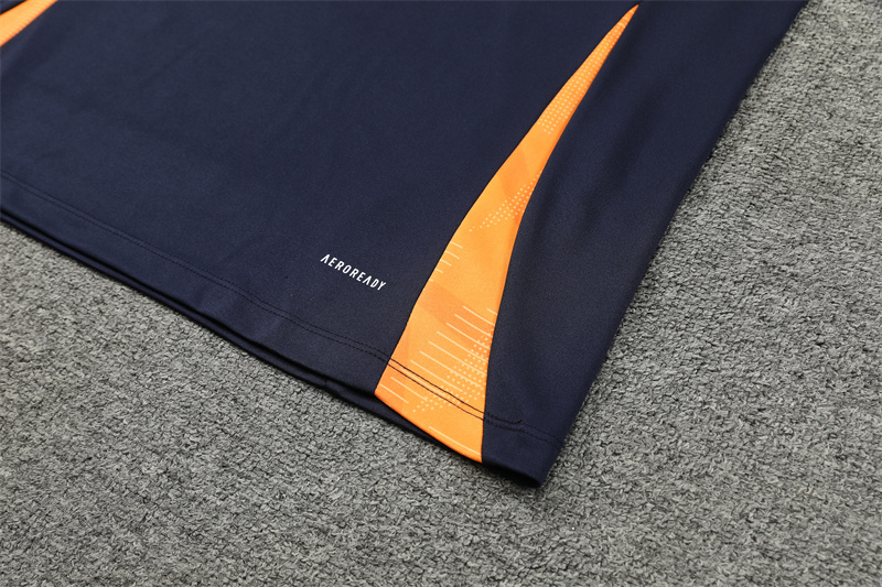 24-25 Real Madrid Blue Training Suit/ 24-25 皇马蓝色半拉训练服
