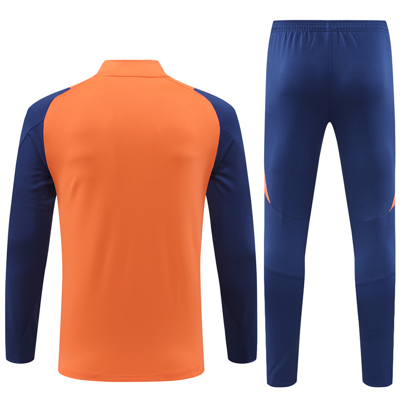 24-25 Manchester United Orange Training Suit/ 24-25 曼联橙色半拉训练服