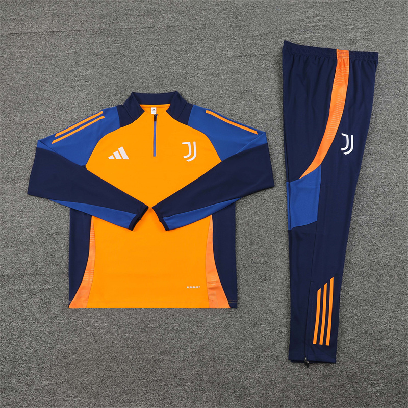 24-25 Juventus Orange Training Suit/ 24-25 尤文橙色半拉训练服