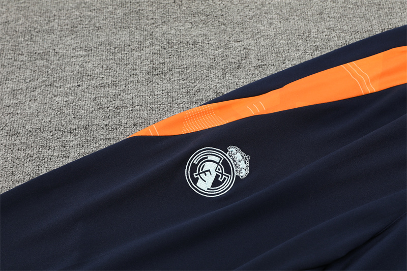 24-25 Real Madrid Blue Training Suit/ 24-25 皇马蓝色半拉训练服