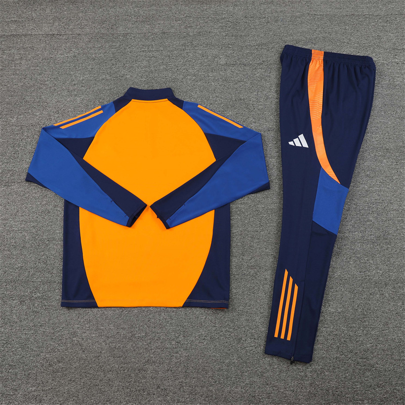 24-25 Juventus Orange Training Suit/ 24-25 尤文橙色半拉训练服