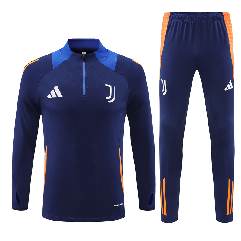 24-25 Juventus Blue Training Suit/ 24-25 尤文蓝色半拉训练服