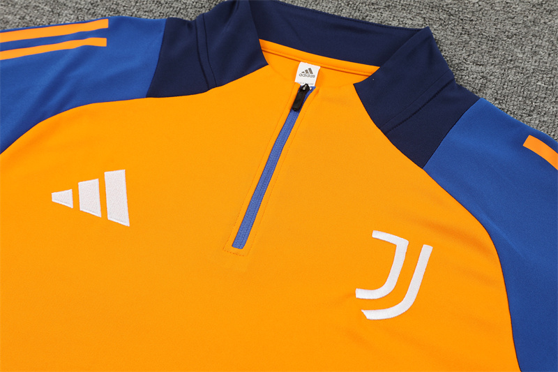 24-25 Juventus Orange Training Suit/ 24-25 尤文橙色半拉训练服