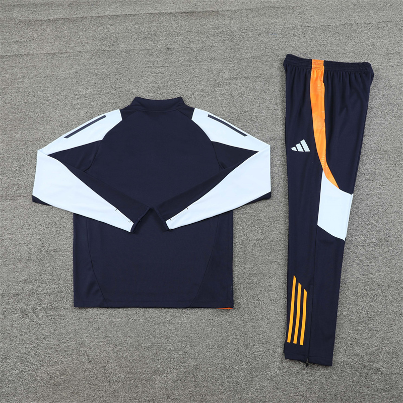 24-25 Real Madrid Blue Training Suit/ 24-25 皇马蓝色半拉训练服