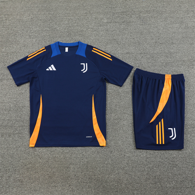 24-25 Juventus Blue Short Sleeve Training Suit/ 24-25 尤文蓝色短袖训练服