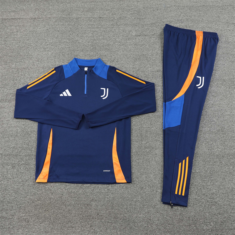 24-25 Juventus Blue Training Suit/ 24-25 尤文蓝色半拉训练服