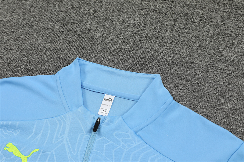 24-25 Manchester City Blue Training Suit/24-25曼城半拉训练服