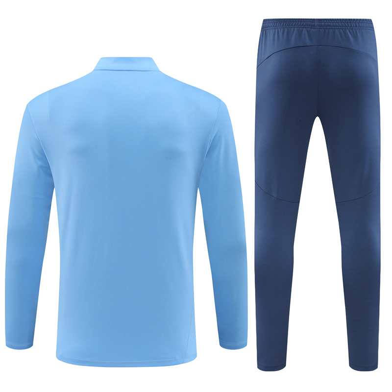 24-25 Manchester City Blue Training Suit/24-25曼城半拉训练服