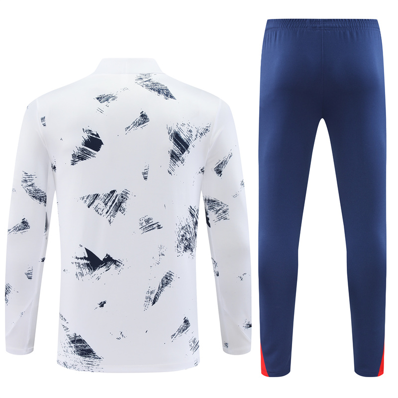 24-25 PSG White Training Suit/ 24-25PSG巴黎半拉训练服