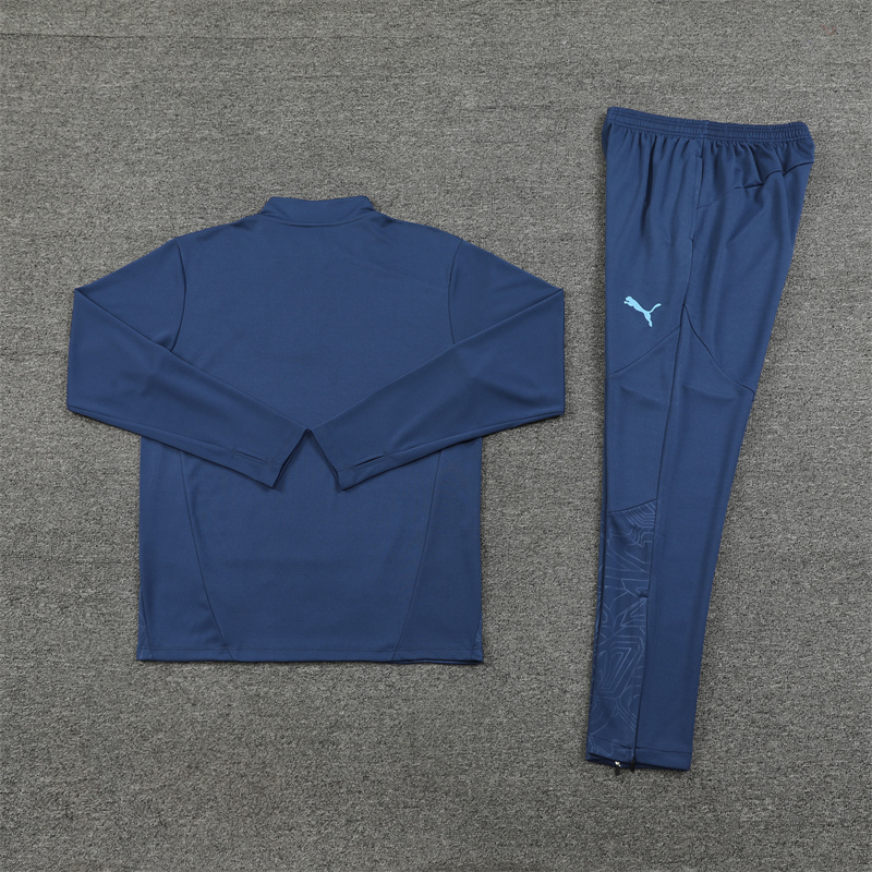 24-25 Manchester City Blue Training Suit/24-25曼城半拉训练服