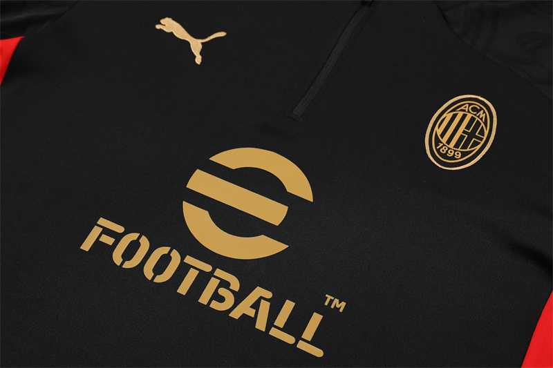 24-25 AC Milan Black Training Suit/24-25AC米兰半拉训练服