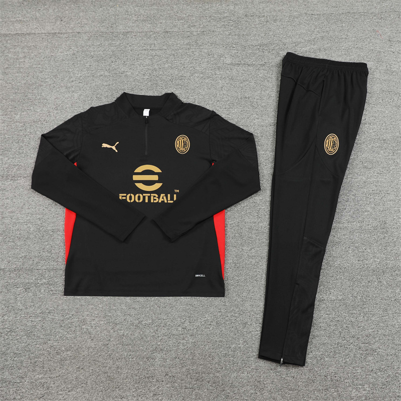 24-25 AC Milan Black Training Suit/24-25AC米兰半拉训练服