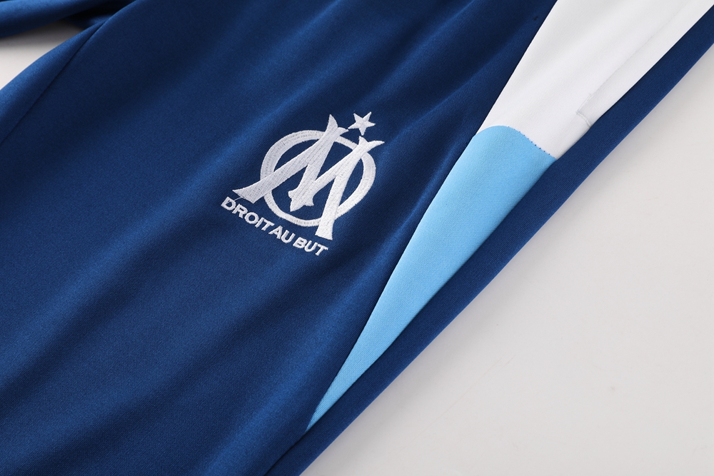 24-25 Olympique Marseille Blue Jacket Tracksuit/ 24-25马赛夹克训练服