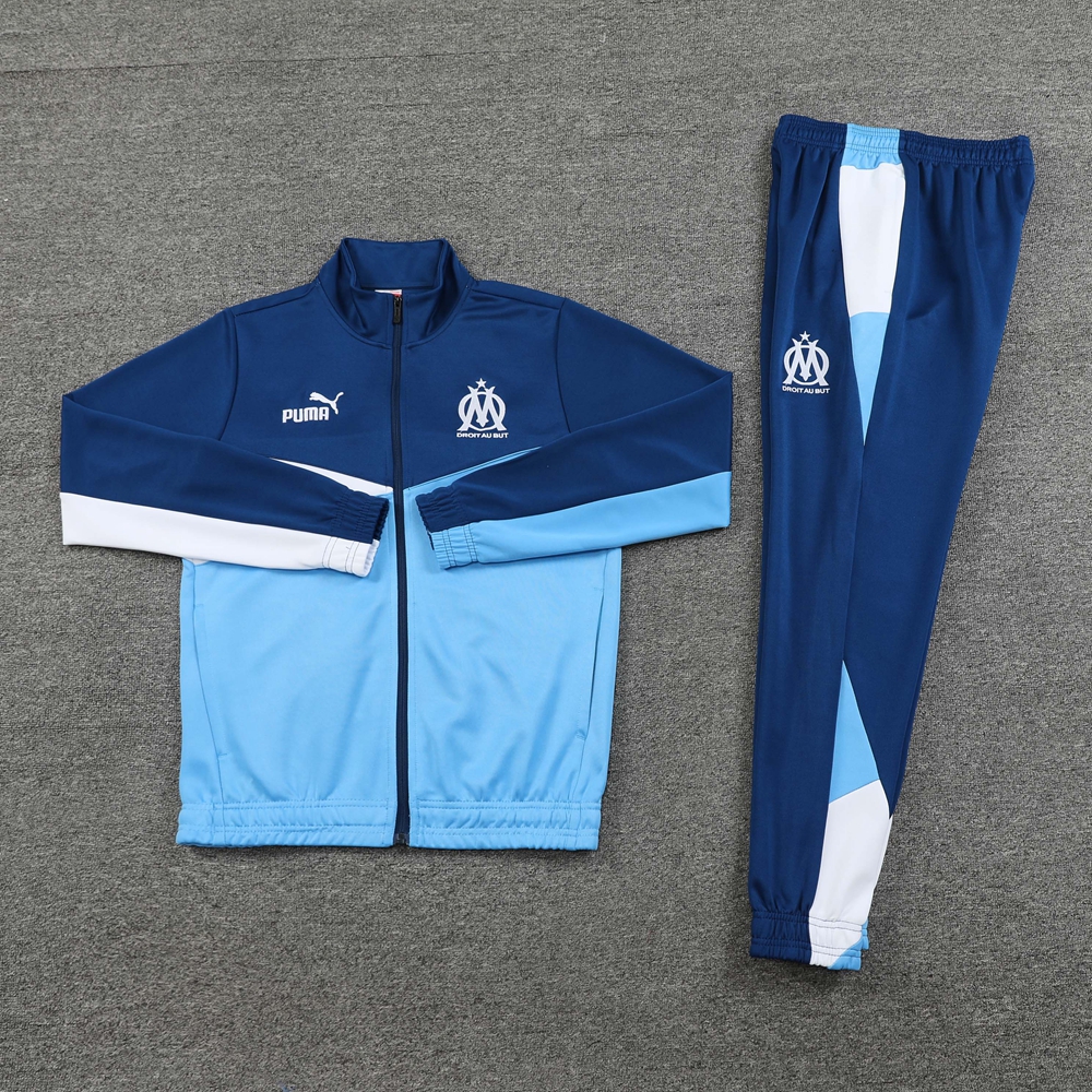 24-25 Olympique Marseille Blue Jacket Tracksuit/ 24-25马赛夹克训练服