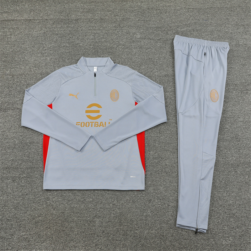 24-25 AC Milan Grey Training Suit/24-25AC米兰半拉训练服