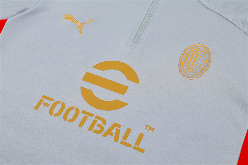 24-25 AC Milan Grey Training Suit/24-25AC米兰半拉训练服