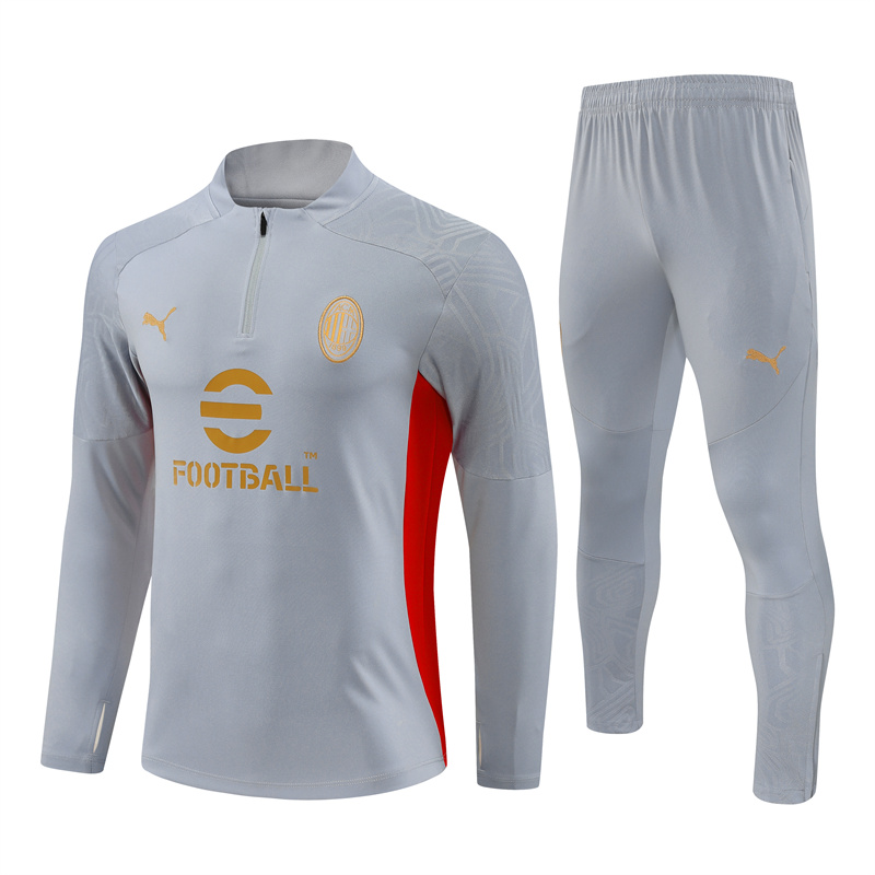 24-25 AC Milan Grey Training Suit/24-25AC米兰半拉训练服