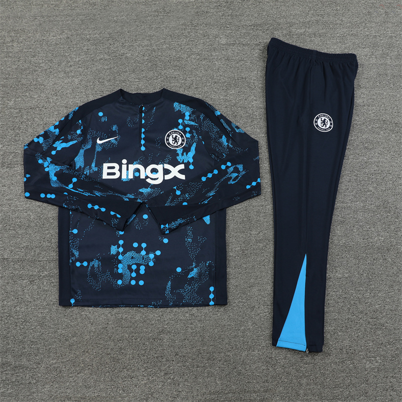 24-25 Chelsea Royal Blue Training Suit/24-25切尔西半拉训练服
