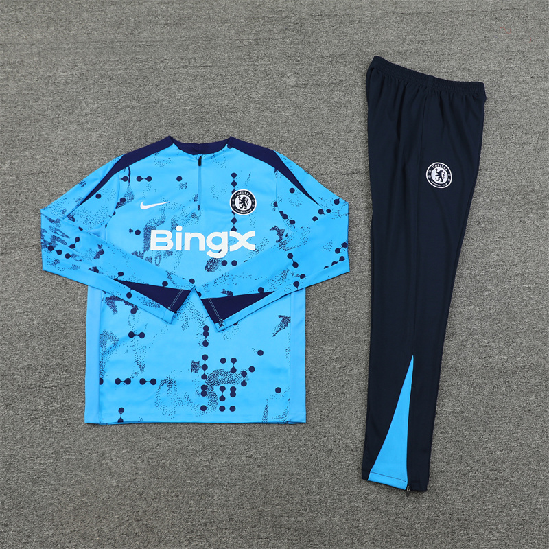 24-25 Chelsea Blue Training Suit/24-25切尔西半拉训练服