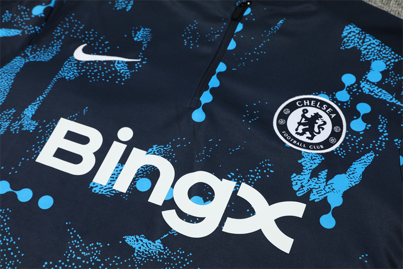 24-25 Chelsea Royal Blue Training Suit/24-25切尔西半拉训练服