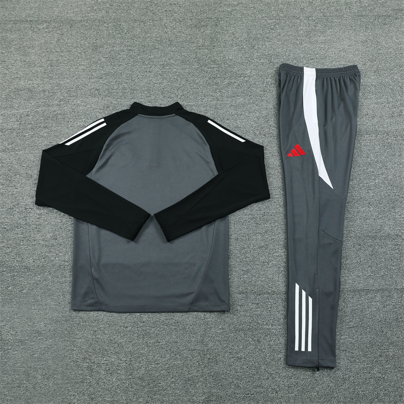 24-25 Manchester United Grey Training Suit/ 24-25曼联半拉训练服