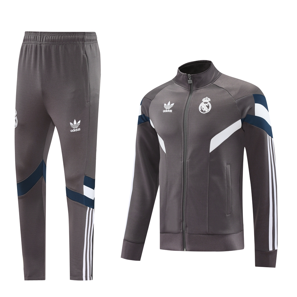 24-25 Real Madrid Grey Jacket Tracksuit/ 24-25皇马夹克训练服