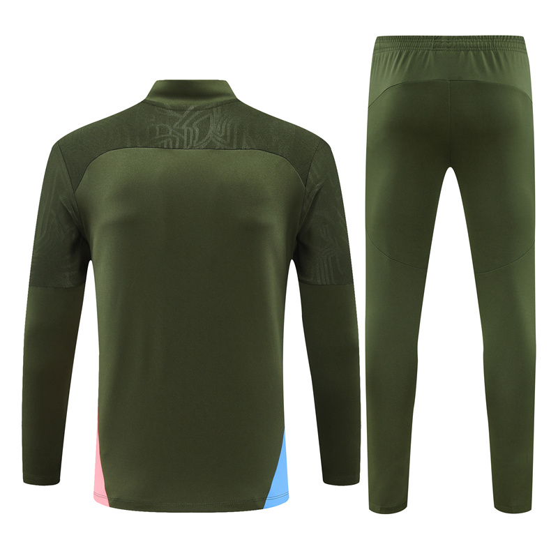 24-25 Manchester City Army Green Training Suit/24-25曼城半拉训练服