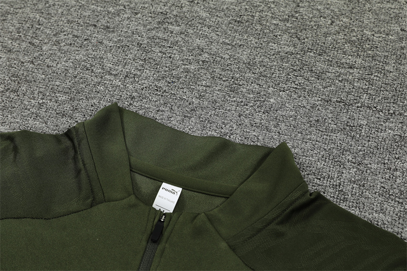 24-25 Manchester City Army Green Training Suit/24-25曼城半拉训练服