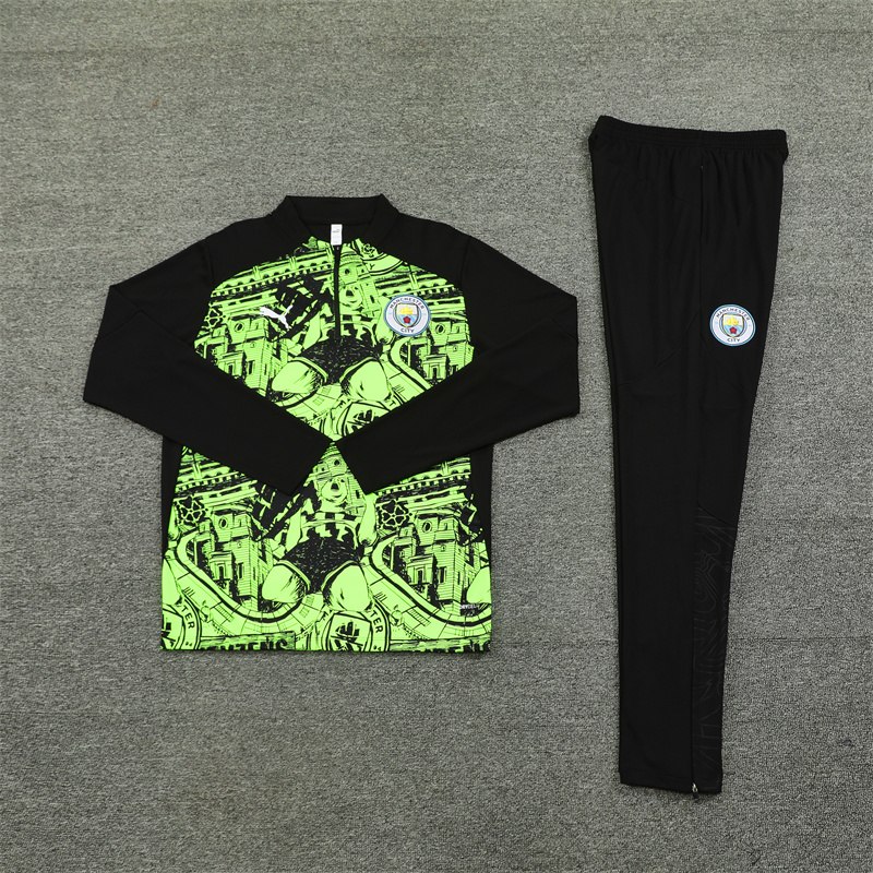 24-25 Manchester City Camouflage style Training Suit/24-25曼城半拉训练服