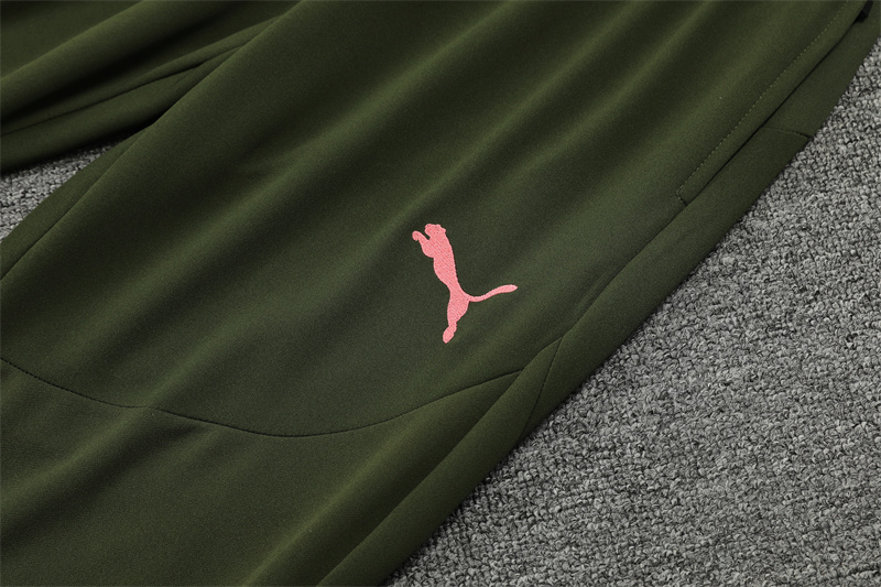 24-25 Manchester City Army Green Training Suit/24-25曼城半拉训练服