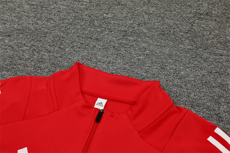24-25 Manchester United Red Training Suit/ 24-25曼联半拉训练服