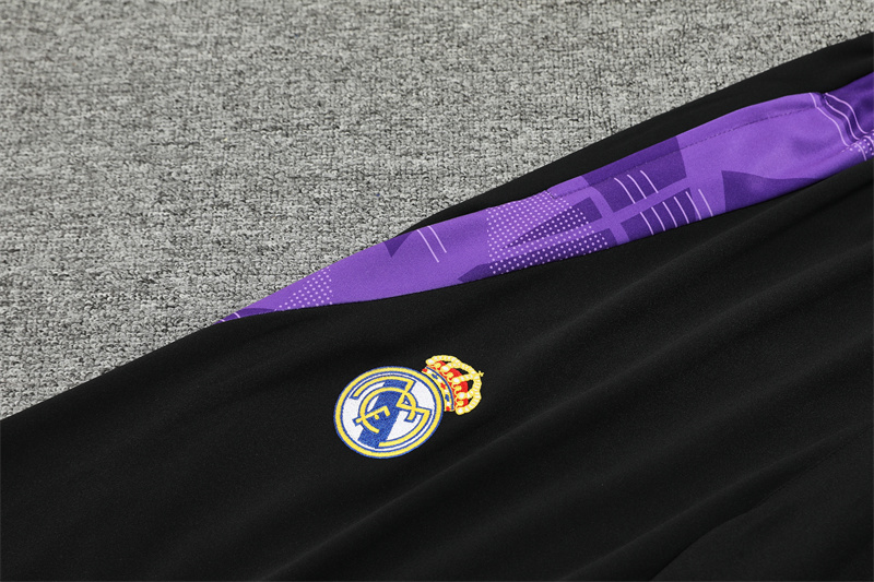 24-25 Real Madrid Black Training Suit/ 24-25皇马半拉训练服