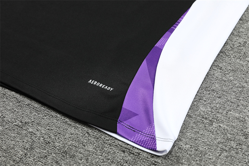 24-25 Real Madrid Black Training Suit/ 24-25皇马半拉训练服