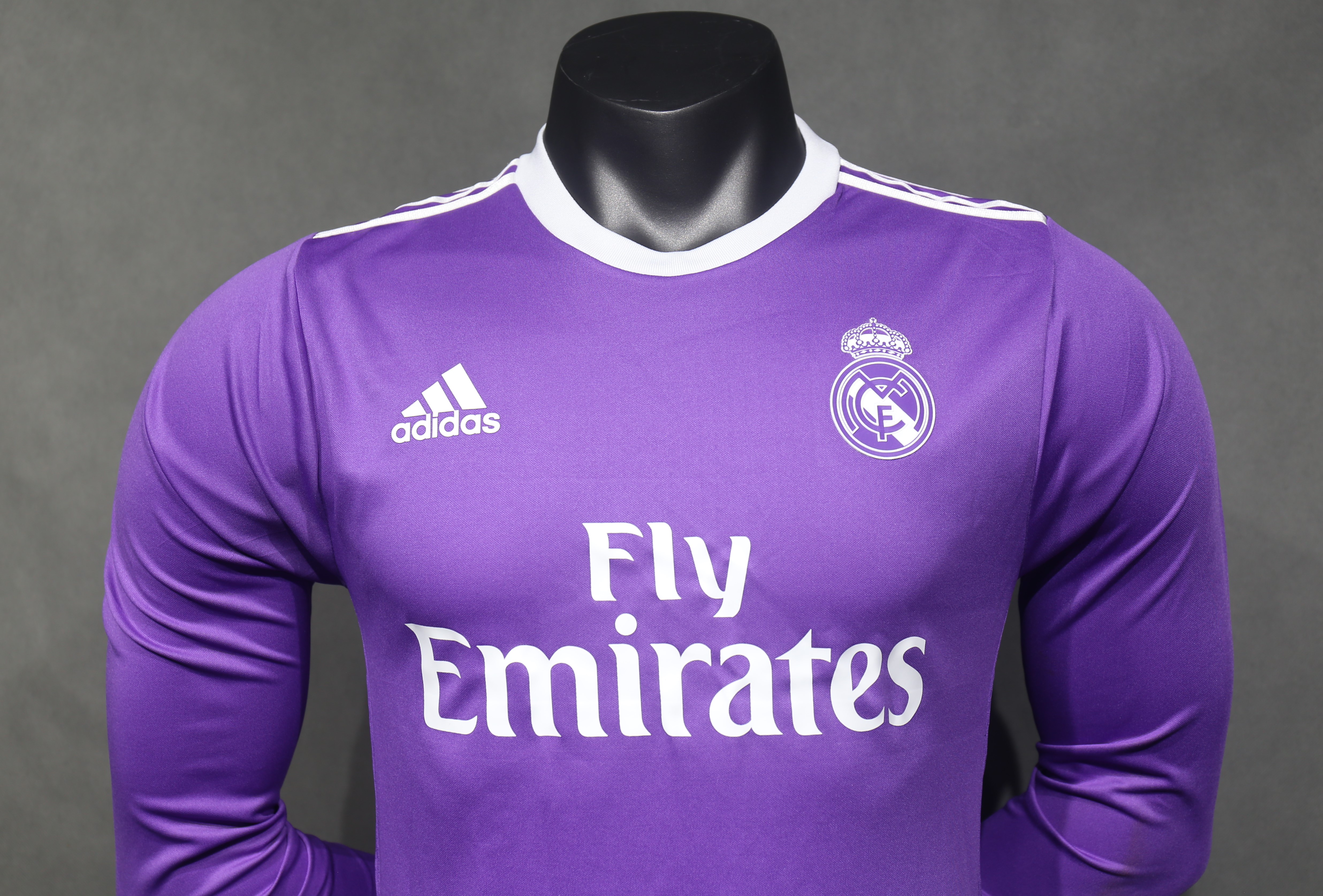 16-17 Real Madrid Away Retro Player Long Sleeve Jersey/16-17皇马客场球员版长袖