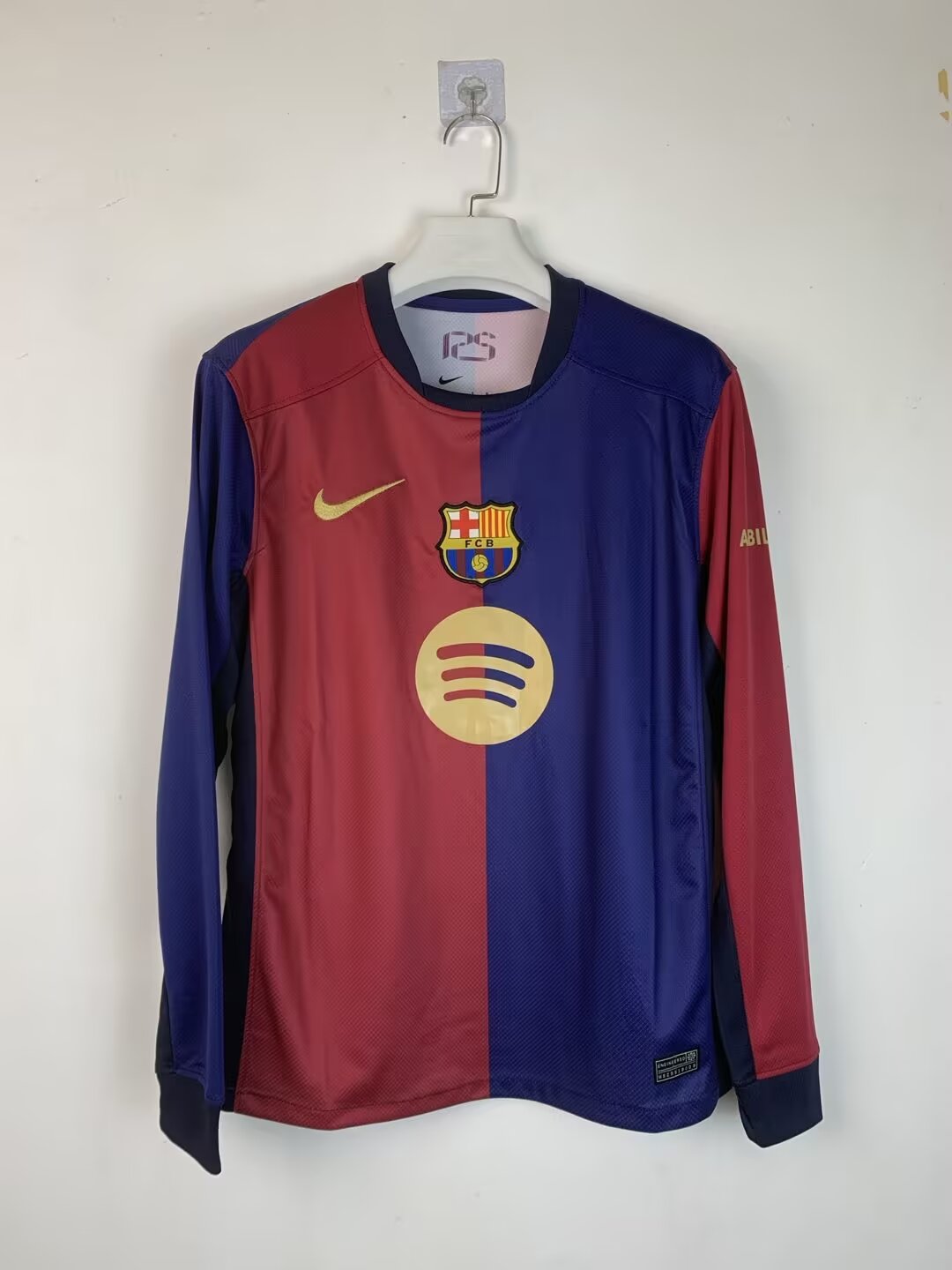 24-25 Barcelona Home Fans Version Long sleeve Jersey/ 24-25巴萨主场长袖（大广告）
