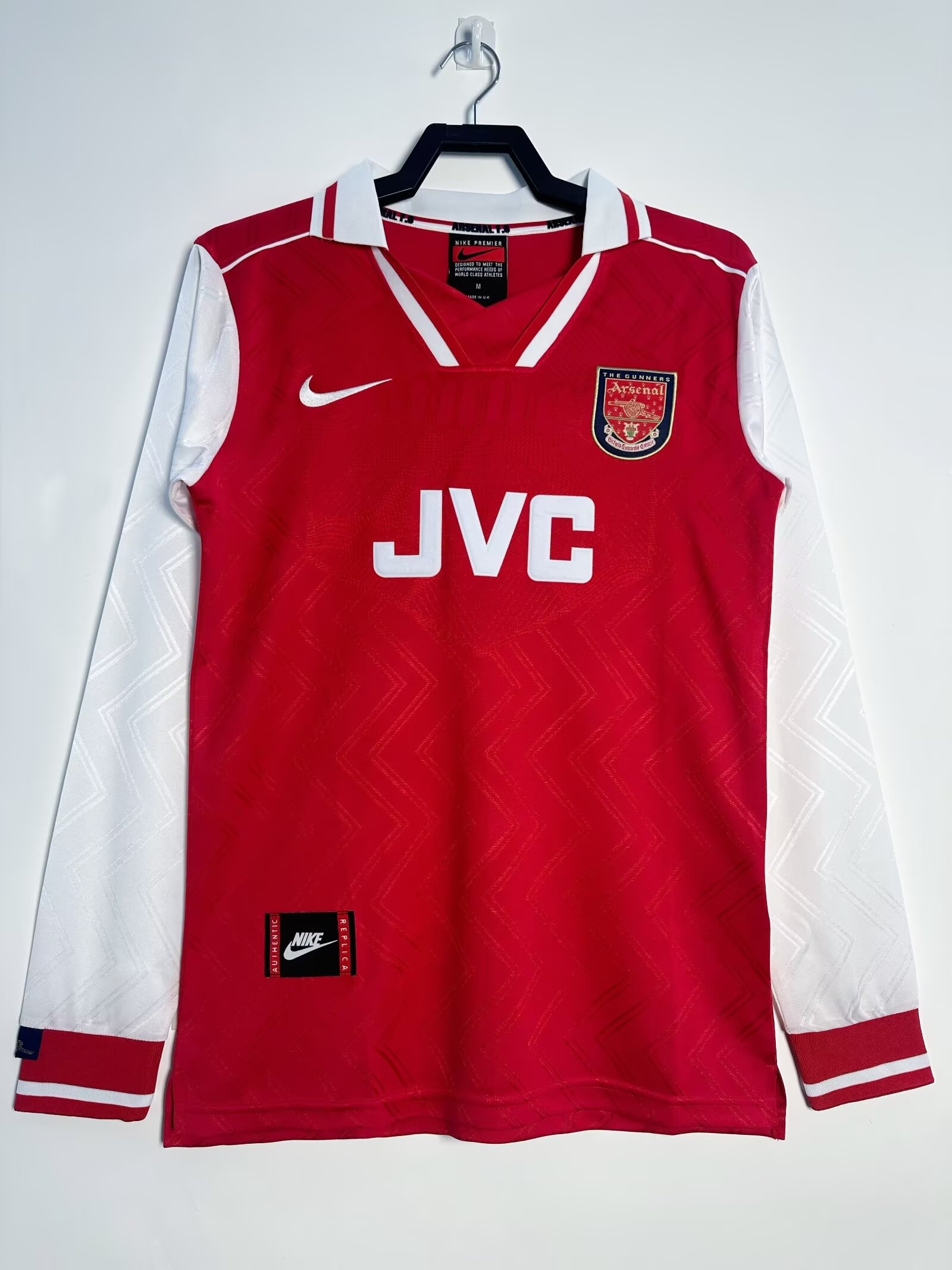 96-97 Arsenal Home Long Sleeve Retro Jersey/96-97阿森纳主场长袖