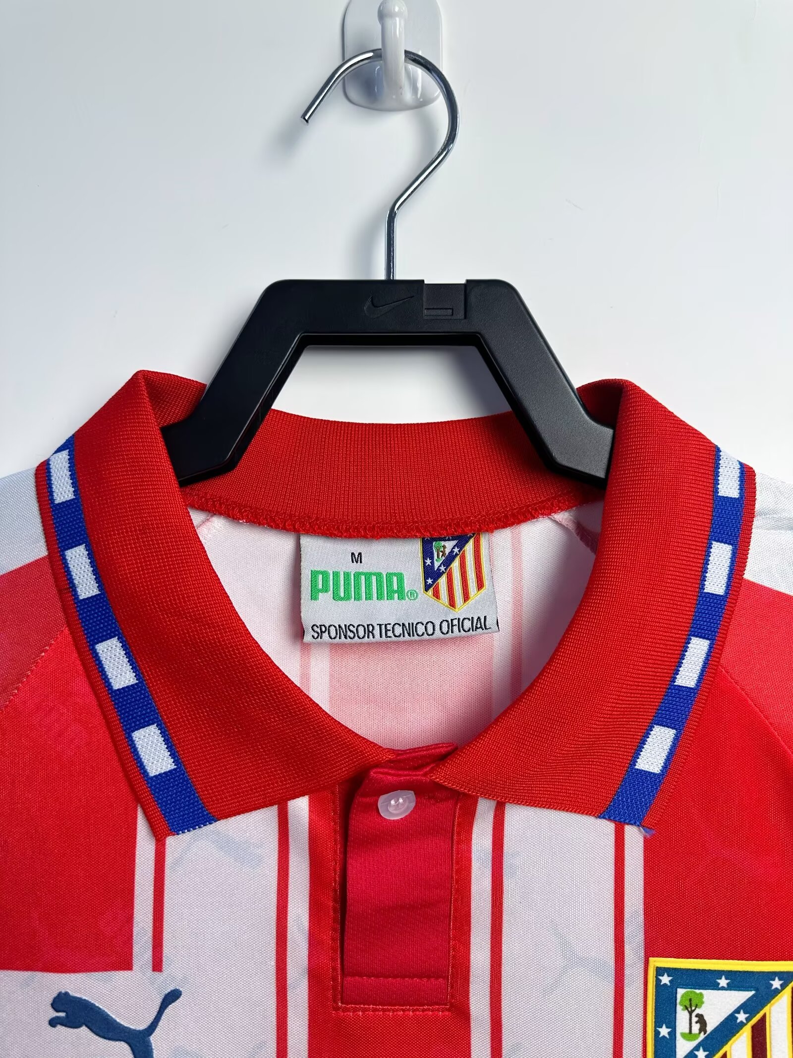 94-95 Atletico Madrid Home long sleeve Retro Jersey/94-95马竞主场长袖