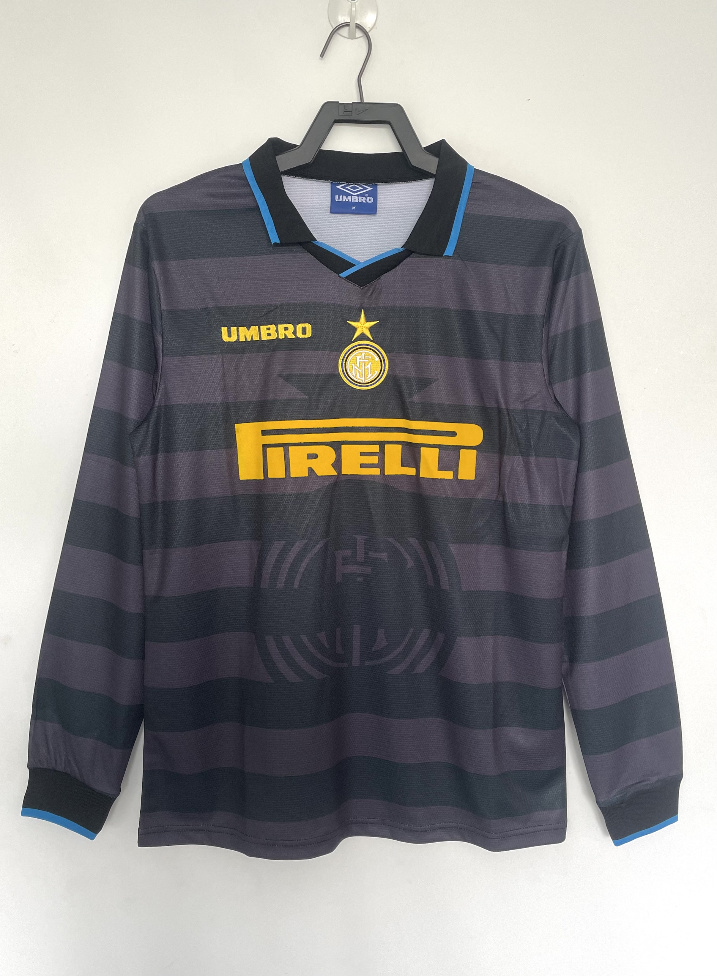 97-98 Inter Milan Third Retro Long Sleeve Jersey/ 97-98国米第二客场长袖