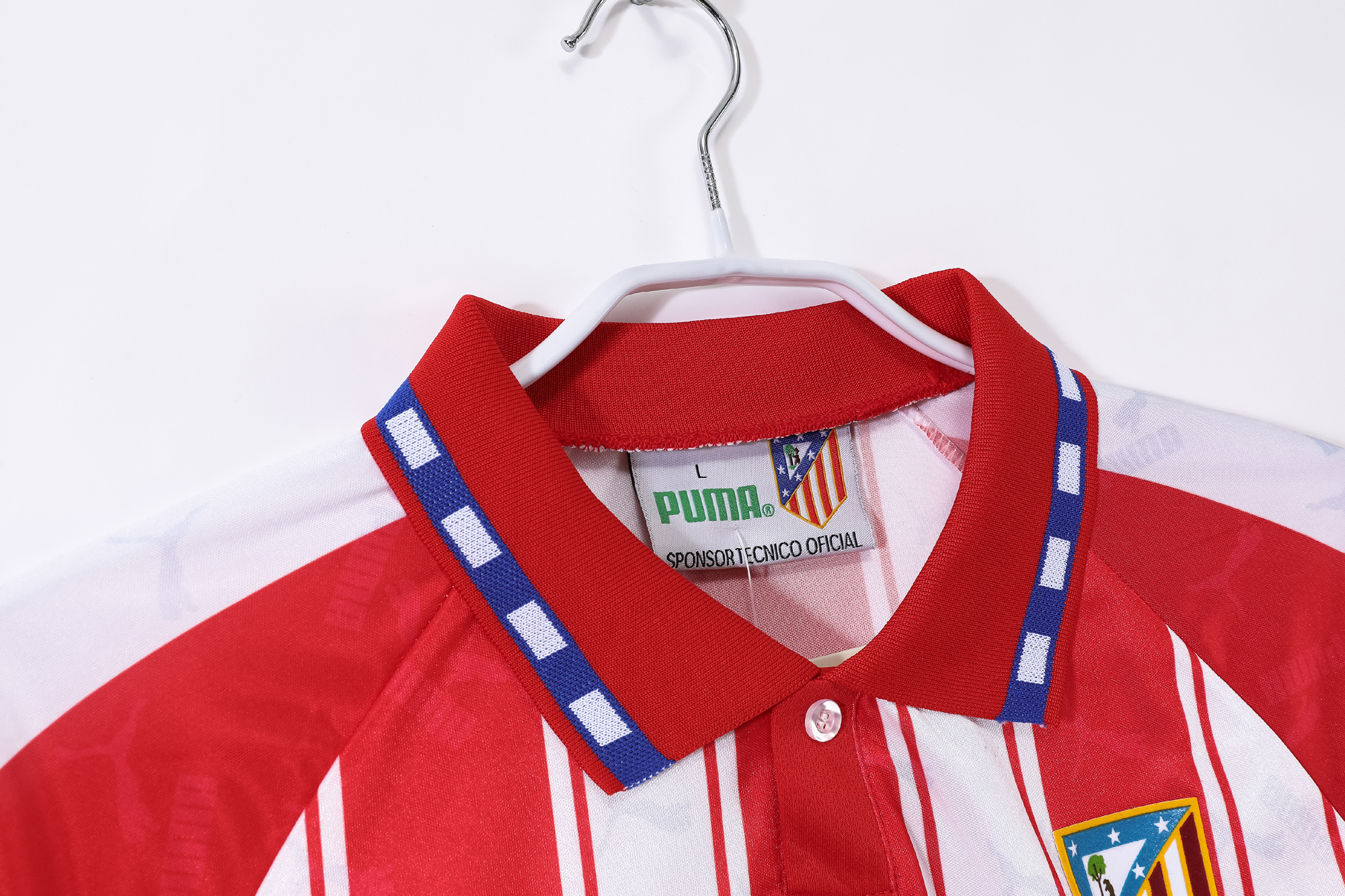94-95 Atletico Madrid Home Retro Jersey/94-95马竞主场